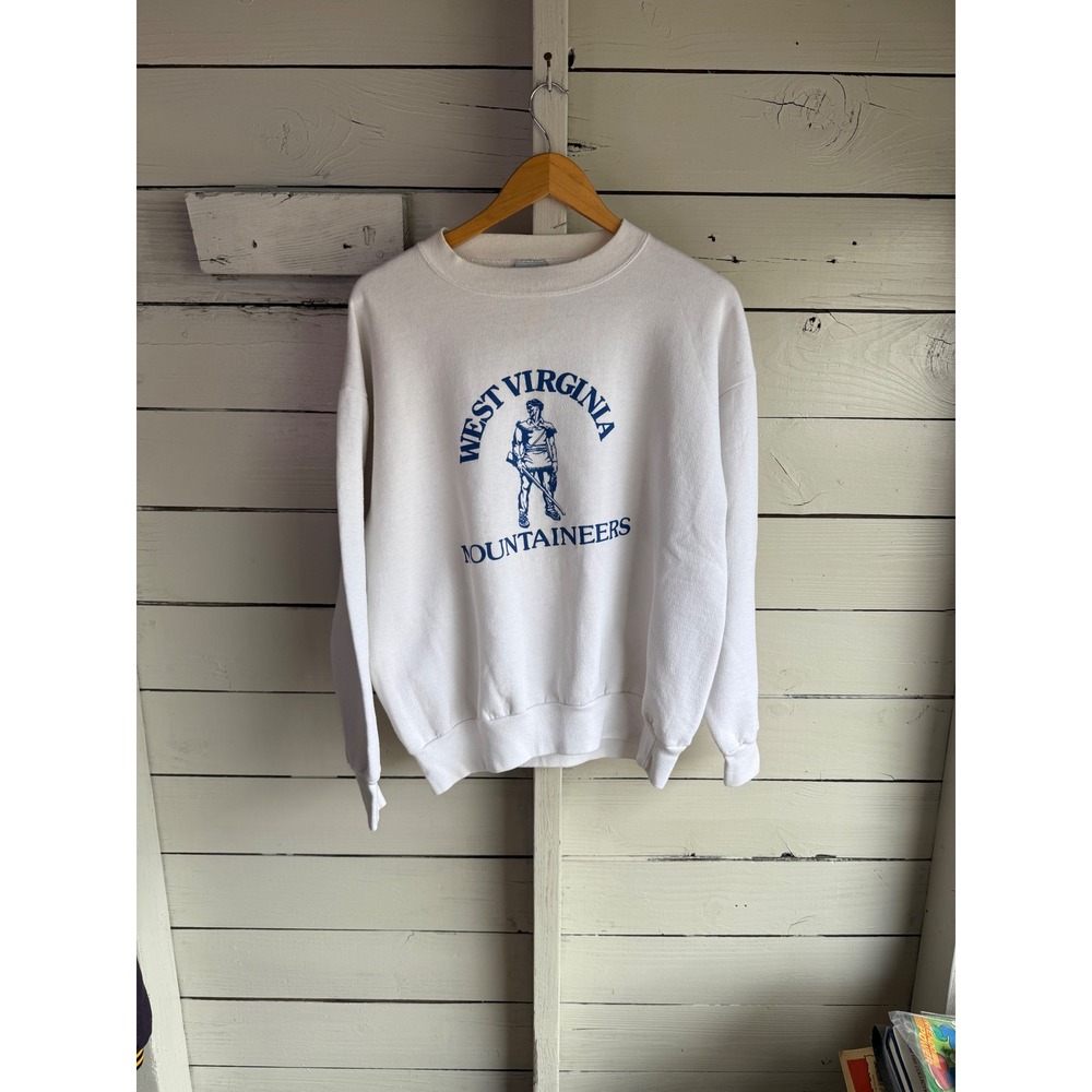 Vintage West Virginia Mountaineers Sweatshirt XL  Volunteer Knit Apparel USA